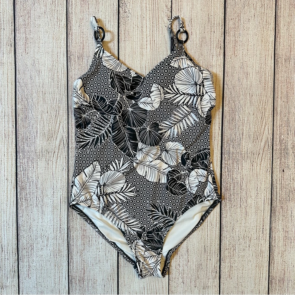 Kona Sol One Piece Swimsuit Adjustable Straps Women’s Size M (8-10) Tropical